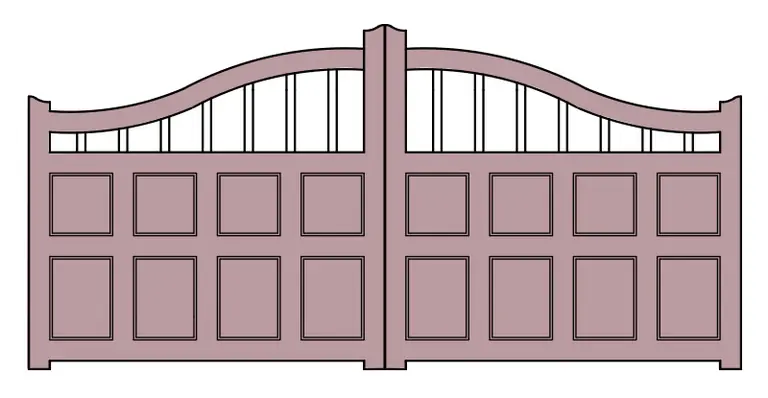 Abbey hardwood gate design drawing