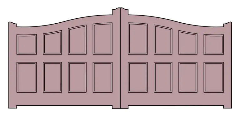Kensington hardwood gate design drawing