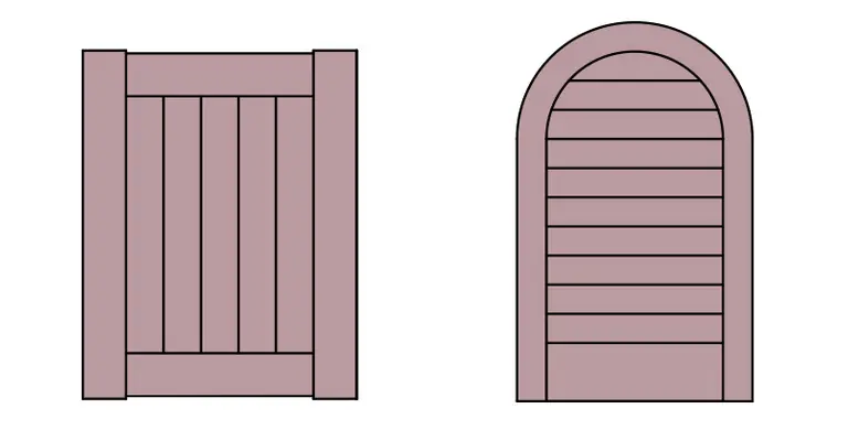 Priory pedestrian hardwood gate design drawing