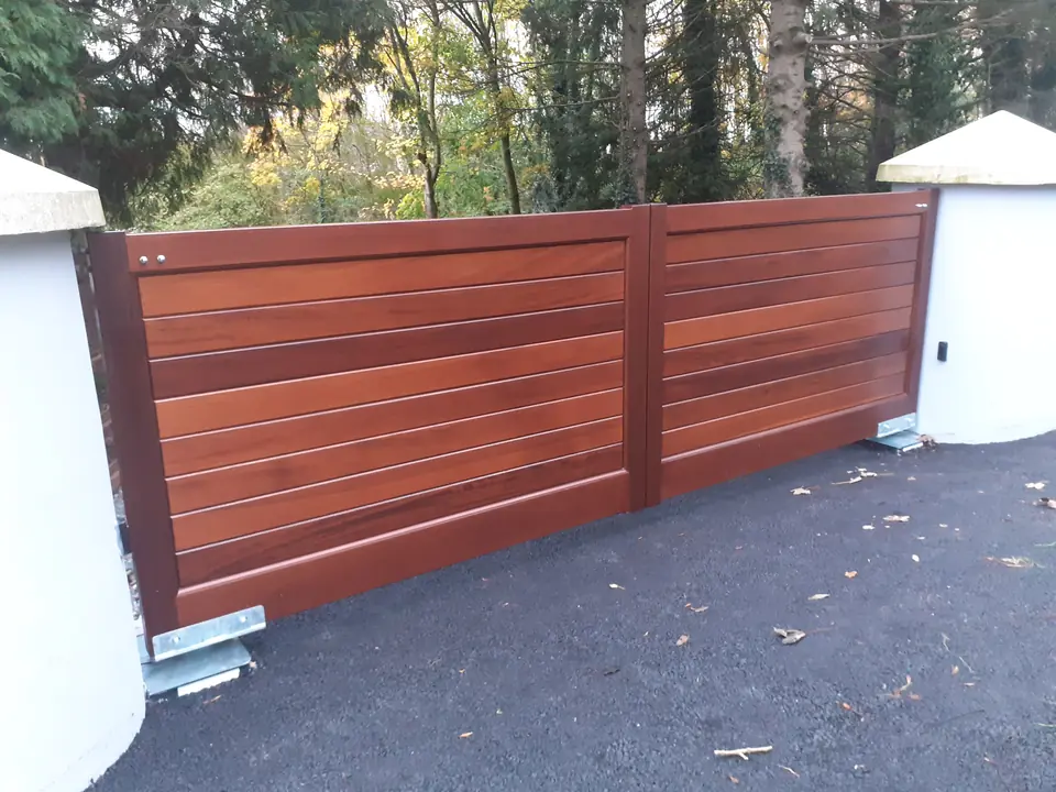 Sliding driveway gate made and fitted by PJ Gates & Automation