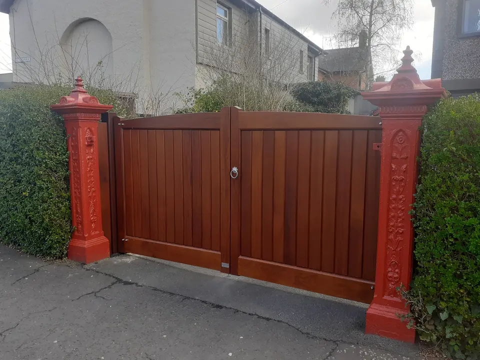 Sliding driveway gate made and fitted by PJ Gates & Automation